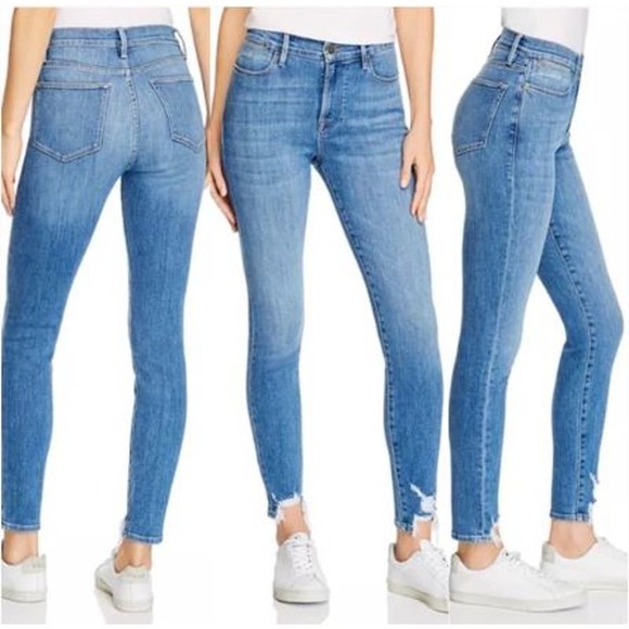 Frame Denim Le High Skinny Sonoma Chew Hem Jeans Size 29 NWT